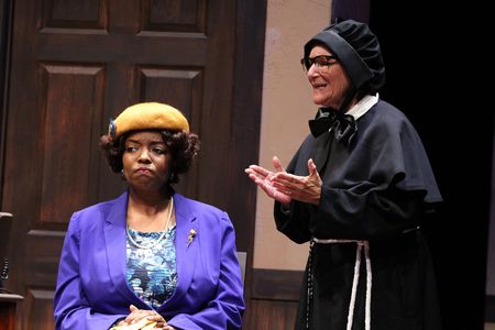 Tamika Simpkins as Mrs. Muller and Eileen T'Kaye as Sister Aloysius in John Patrick Shanley's DOUBT at International Cit