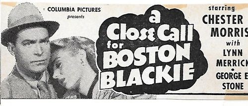 Lynn Merrick and Chester Morris in A Close Call for Boston Blackie (1946)