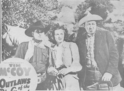 Tim McCoy, Virginia Carpenter, and Ralph Peters in Outlaws of the Rio Grande (1941)