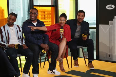 Regina Hall, Russell Hornsby, George Tillman, and Algee Smith at an event for The Hate U Give (2018)