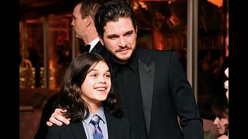 Dylan Schombing and Kit Harington at event for 2020 Golden Globe Awards