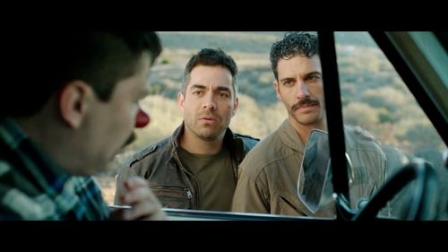Armando Hernández, Omar Chaparro, and Erick Elias in Compadres (2016)