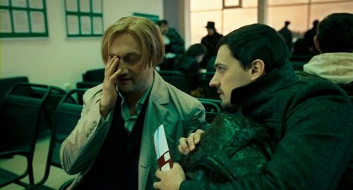 Gosha Kutsenko and Pavel Savinkov in The Practice of Beauty (2011)