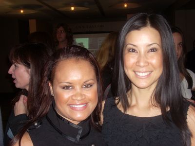 Lisa Ling and Stacy Arnell at the November 2009 Step Up Women;s Network Networking event at the Pacific Design Center in