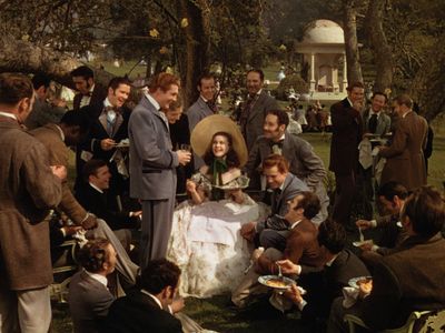 Vivien Leigh, George Reeves, Rand Brooks, and Fred Crane in Gone with the Wind (1939)
