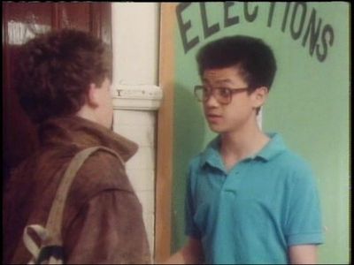 Siluck Saysanasy and Duncan Waugh in Degrassi High (1987)