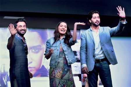 Shraddha Kapoor, Ankur Bhatia and Siddhant Kapoor promoting Haseena Parkar