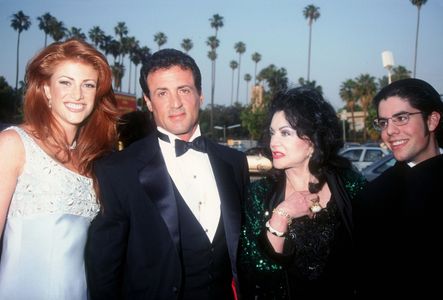 Sylvester Stallone, Angie Everhart, Jackie Stallone, and Sage Stallone