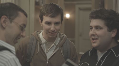 Steven Sims, Austin Scott, and Steven Nicholas in The 41-Year-Old Virgin Who Knocked Up Sarah Marshall and Felt Superbad