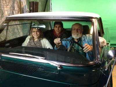 Actress Julie Chapin as Grandma Howard, Charlie Dreizen as Matthew Howard and Phil Amico as Grandpa Howard in the Green 