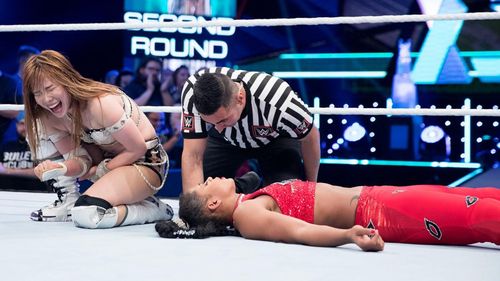 Kairi Hôjô and Bianca Blair in WWE: Mae Young Classic Women Tournament (2017)