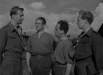 Jimmy Hanley, Mervyn Johns, Michael Redgrave, and Jack Warner in The Captive Heart (1946)