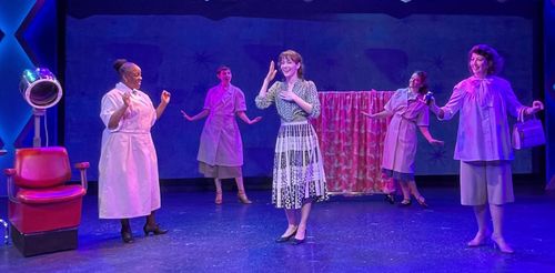 World Premiere of Musical Come Get Maggie, with Melanie Neilan as Maggie, Beauty Parlor Scene