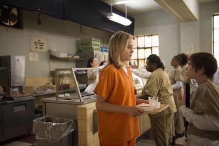 Abigail Savage and Taylor Schilling in Orange Is the New Black (2013)