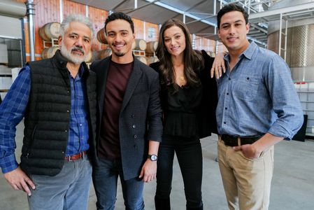 John Ortiz, Christina Ochoa, Julio Macias, and Tonatiuh in Promised Land (2022)