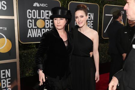 Amy Sherman-Palladino and Rachel Brosnahan at an event for 75th Golden Globe Awards (2018)