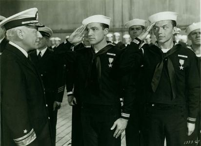 Gene Kelly, Frank Sinatra, Henry O'Neill, and William 'Bill' Phillips in Anchors Aweigh (1945)