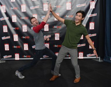 Chris Hardwick and Ryan Potter at an event for Big Hero 6 (2014)
