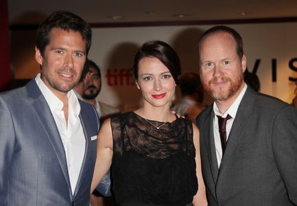 Amy Acker, Alexis Denisof, and Joss Whedon at an event for Much Ado About Nothing (2012)