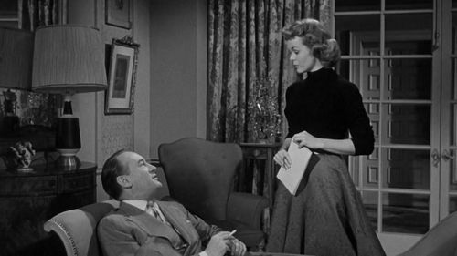 George Sanders and Nancy Gates in Death of a Scoundrel (1956)