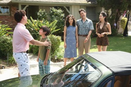 C.S. Lee, Randall Park, Constance Wu, Susan Park, and Forrest Wheeler in Fresh Off the Boat (2015)
