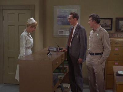 Jack Dodson, Andy Griffith, and Nina Shipman in The Andy Griffith Show (1960)