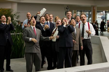 Kenneth Choi, Ethan Suplee, Brian Sacca, and Henry Zebrowski in The Wolf of Wall Street (2013)