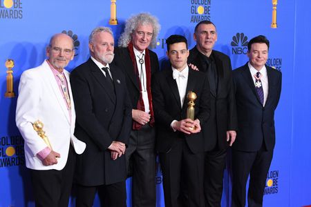 Mike Myers, Roger Taylor, Brian May, Jim Beach, Graham King, and Rami Malek at an event for 2019 Golden Globe Awards (20
