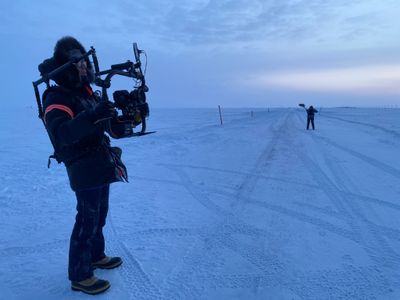 Wolfgang Held ASC filming in Utquiavik, Alaska Jan 2023