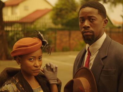 Atandwa (Philemon) and co-star Phuti Nakene (Matilda) for The Suit (2016)