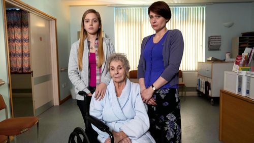 Hannah Rae in The Cure opposite Sue Johnston and Sian Brooke