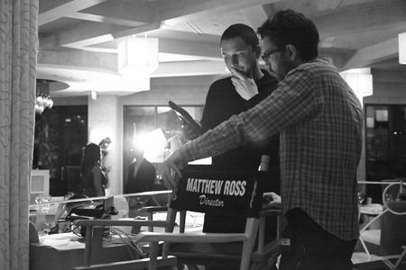 Writer-director Matthew Ross and producer Jay Van Hoy on the set of Frank & Lola.
