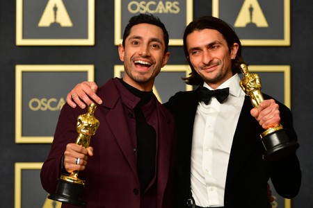 Riz Ahmed and Aneil Karia at an event for The Oscars (2022)