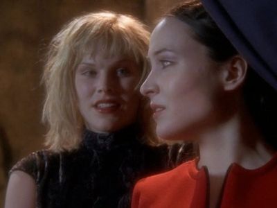 Karen Cliche and Ilona Elkin in Vampire High (2001)