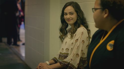 Mary Mouser and Nichole Brown in Cobra Kai (2018)
