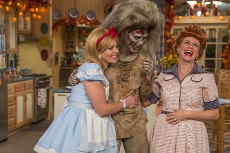 Andrea Barber, Candace Cameron Bure, and Jodie Sweetin in Fuller House (2016)