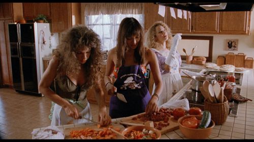 Teri Weigel, Karen Black, and Pía Reyes in Auntie Lee's Meat Pies (1992)