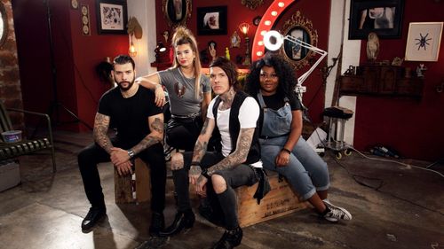 Paisley Billings, Jay Hutton, Sketch, and Alice Perrin in Tattoo Fixers (2015)