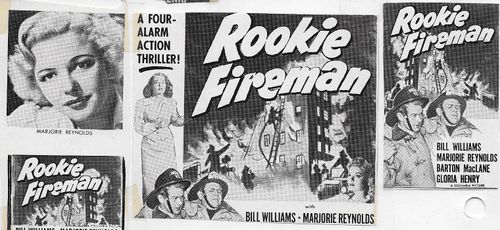Gloria Henry, Barton MacLane, Marjorie Reynolds, and Bill Williams in Rookie Fireman (1950)