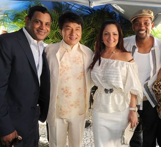 Will Smith, Jackie Chan, and Sammy Sosa at an event for The Karate Kid (2010)