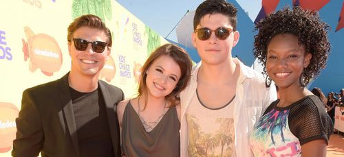 The Cast of Degrassi Trades High School Halls for the Kids' Choice 2015 Orange Carpet
