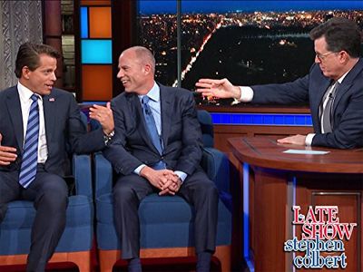 Stephen Colbert, Anthony Scaramucci, and Michael Avenatti in The Late Show with Stephen Colbert (2015)