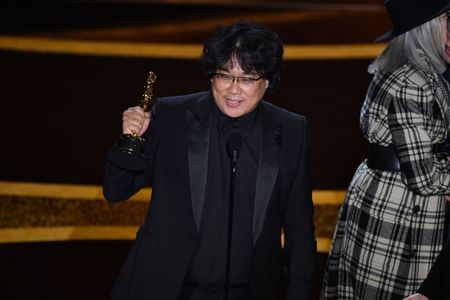 Diane Keaton and Bong Joon Ho at an event for The Oscars (2020)