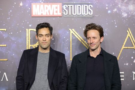 Alex Hassell and Sam Marks at the London premiere of Marvel’s Eternals