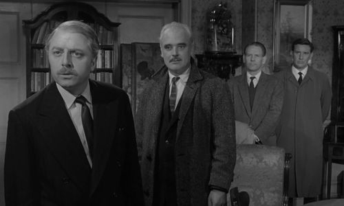 Richard Attenborough, Patrick Magee, Stanley Morgan, and Gerald Sim in Seance on a Wet Afternoon (1964)