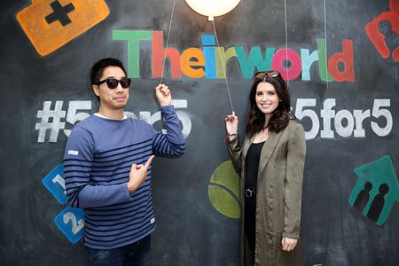 Steve Nguyen and Katherine Schwarzenegger attend(s) the Theirworld #5for5 breakfast in support of its new campaign aroun
