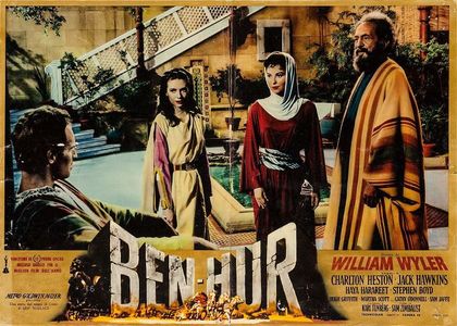 Charlton Heston, Haya Harareet, Sam Jaffe, and Cathy O'Donnell in Ben-Hur (1959)