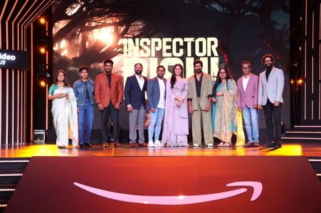 Kumaravel, Sunaina Yella, Naveen Chandra, Kanna Ravi, Srikrishna Dayal, and Malini Jeevarathnam at an event for Inspecto