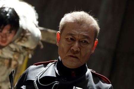 Jun Kunimura and Haruma Miura in Attack on Titan Part 2 (2015)