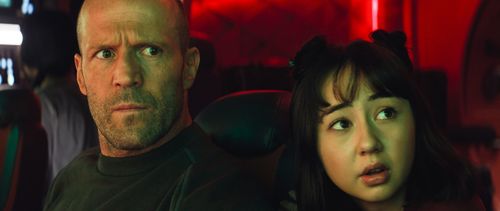 Jason Statham and Shuya Sophia Cai in Meg 2: The Trench (2023)